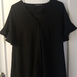 Black button down dress